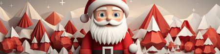 Set of cartoon Christmas illustrations isolated on whiteの素材