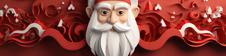 Set of cartoon Christmas illustrations isolated on whiteの素材