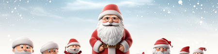 Set of cartoon Christmas illustrations isolated on whiteの素材