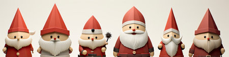 Set of cartoon Christmas illustrations isolated on whiteの素材
