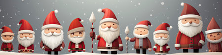 Set of cartoon Christmas illustrations isolated on whiteの素材