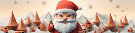 Set of cartoon Christmas illustrations isolated on whiteの素材