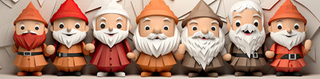 Merry Christmas and happy new year greeting card with cute Santa Claus collection. Holiday cartoon characters setの素材