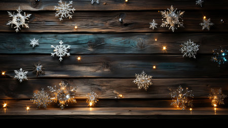 3D podium display, Christmas tree background for product. Nature Christmas beige backdrop with wood stand. Wooden realistic showcase pedestalの素材