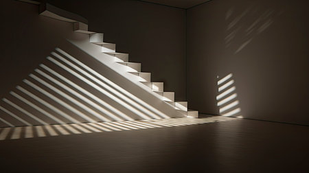 Interplay of Light and Shadow in a Modern Minimalist Roomの素材