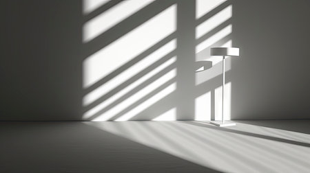 Interplay of Light and Shadow in a Modern Minimalist Roomの素材