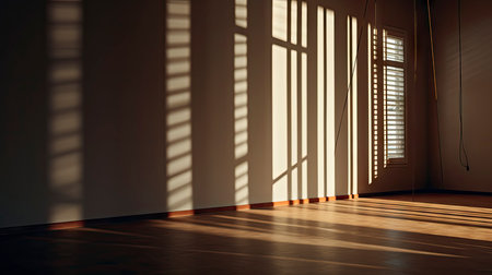 Interplay of Light and Shadow in a Modern Minimalist Roomの素材