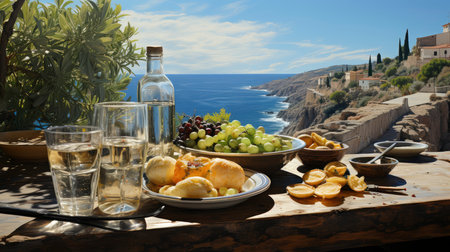 Mediterranean Feast by the Seaの素材