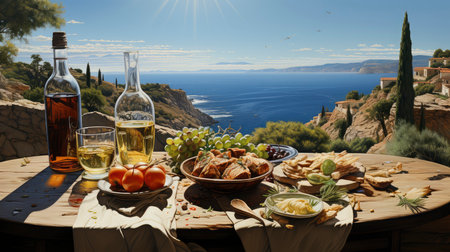 Mediterranean Feast by the Seaの素材