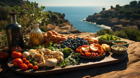 Mediterranean Feast by the Seaの素材