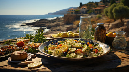 Mediterranean Feast by the Seaの素材