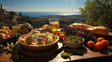 Mediterranean Feast by the Seaの素材