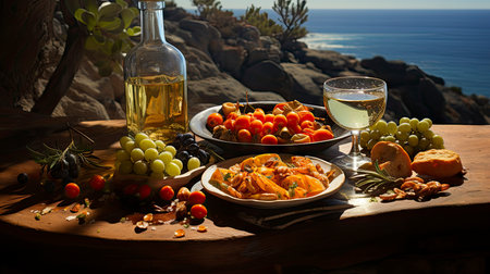 Mediterranean Feast by the Seaの素材