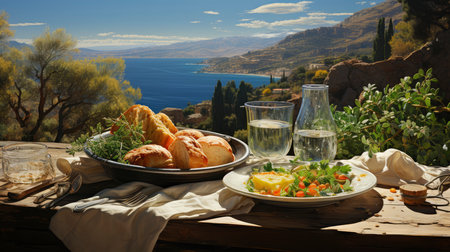 Mediterranean Feast by the Seaの素材