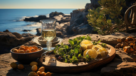 Mediterranean Feast by the Seaの素材