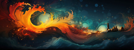 Fantasy wallpaper for various decorationsの素材