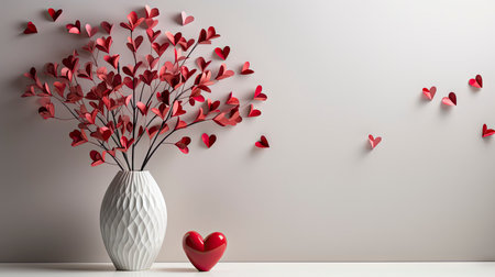Valentine's Day Heart Tree in Vaseの素材