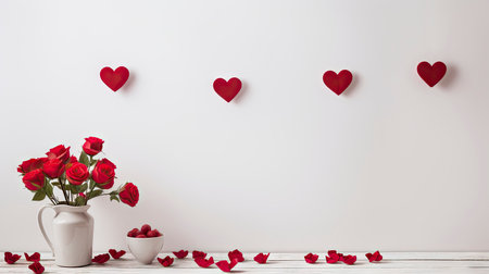 Valentine's Day Heart Tree in Vaseの素材