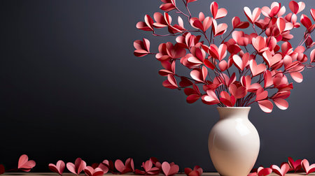 Valentine's Day Heart Tree in Vaseの素材