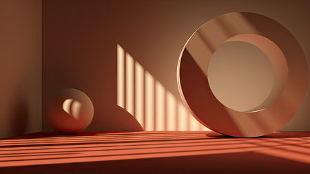 The Allure of Minimalism: Geometric Beauty and the Play of Light in a Modern Architectural Spaceの素材