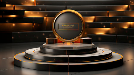 Stone podium for display product. Background for cosmetic product branding, identity and packagingの素材