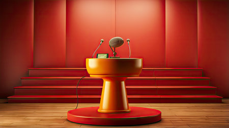 Stone podium for display product. Background for cosmetic product branding, identity and packagingの素材