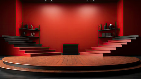 Stone podium for display product. Background for cosmetic product branding, identity and packagingの素材