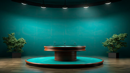 Stone podium for display product. Background for cosmetic product branding, identity and packagingの素材