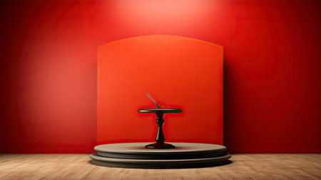 Stone podium for display product. Background for cosmetic product branding, identity and packagingの素材