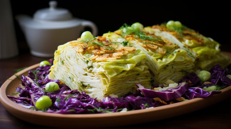 Gourmet Cheesy Scalloped Potatoes Fresh from the Oven Sprinkled with Green Onionsの素材