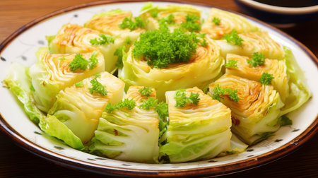 Delicious Layered Vegetable Gratin with Golden Crust on a White Plateの素材