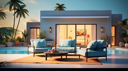 Bright and Colorful Mediterranean Style Villaの素材
