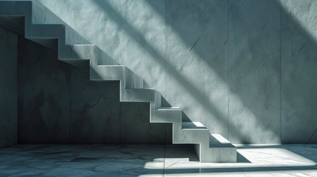 Modern Minimalist Interior with Sunlight and Shadowsの素材