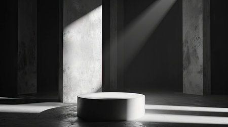 Modern Minimalist Interior with Sunlight and Shadowsの素材