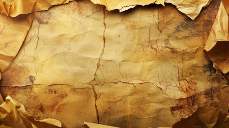 A textured vintage background featuring aged paper with elegant floral elements and handwritten scriptの素材