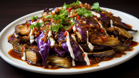 Sichuan-Style Garlic Eggplant Dishの素材