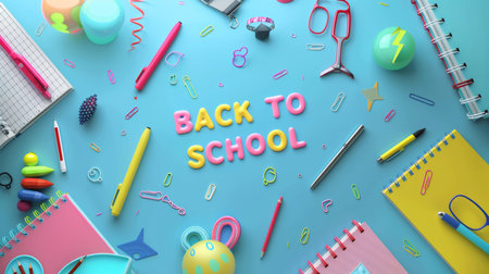 Back school wallpaper background illustrationの素材