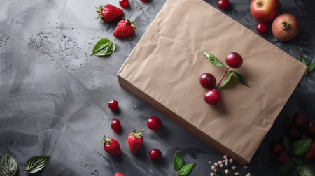 A handcrafted wooden bowl placed on a rustic wooden table, with potted plants in the background.の素材
