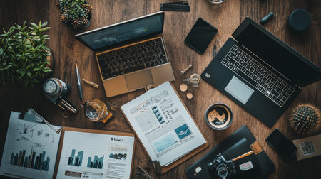 Assortment of tropical fruits including pineapple, orange, grapefruit, and raspberries, displayed with vibrant juices in glass bottles, against a colorful pastel background for a fresh, healthy, and refreshing theme.の素材