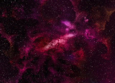 A space of the galaxy ,atmosphere with stars at dark backgroundの写真素材