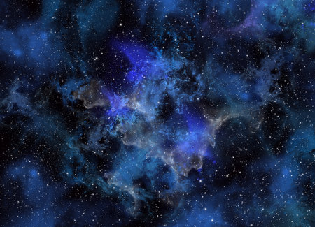 A space of the galaxy ,atmosphere with stars at dark backgroundの写真素材