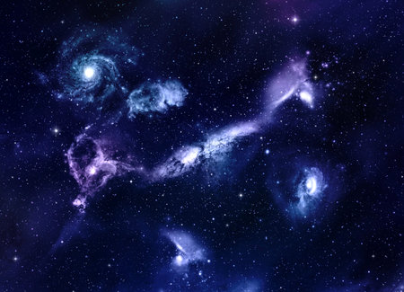 A space of the galaxy ,atmosphere with stars at dark background