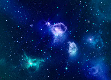 A space of the galaxy ,atmosphere with stars at dark backgroundの写真素材