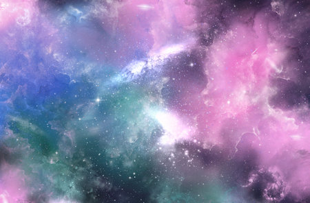 A space of the galaxy ,atmosphere with stars at dark background