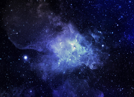 A space of the galaxy atmosphere with stars at dark background.の写真素材
