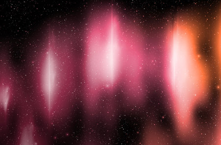 A space of the galaxy atmosphere with stars at dark background.の写真素材