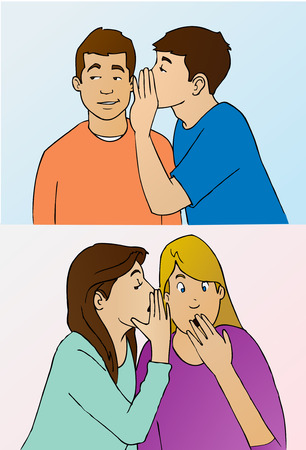 Rumors, Whispers & Gossip Illustrationのイラスト素材