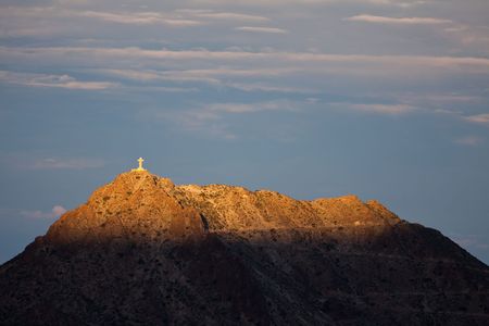 Mount Cristo Rey at Sunriseの写真素材