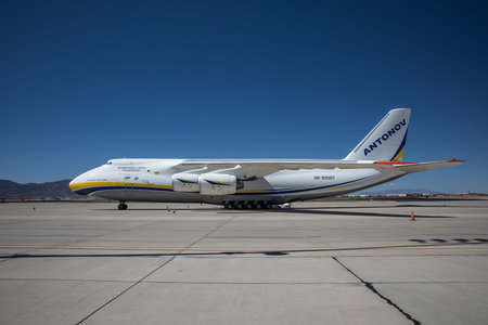 EL PASO, TX â€“ SEPTEMBER 23.  A Russian Antonov 124 parked on the cargo ramp of the El Paso...