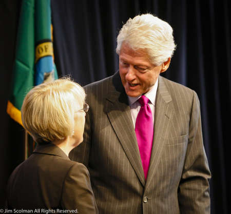 Senator Patty Murray, President Bill Clinton Get Out the Vote Rally,Everett, WAのeditorial素材